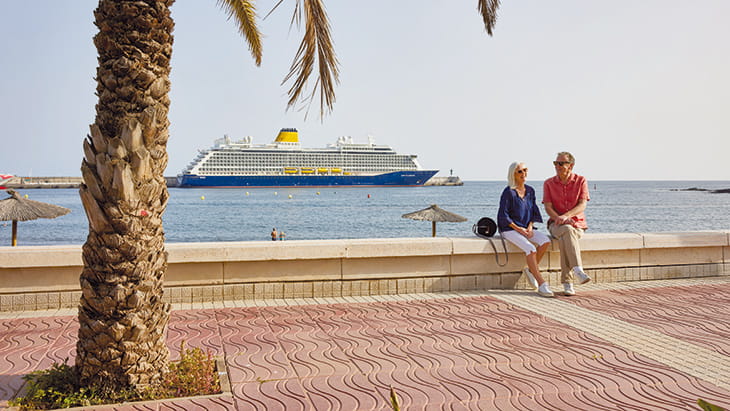 Spirit of Adventure docked in La Gomera